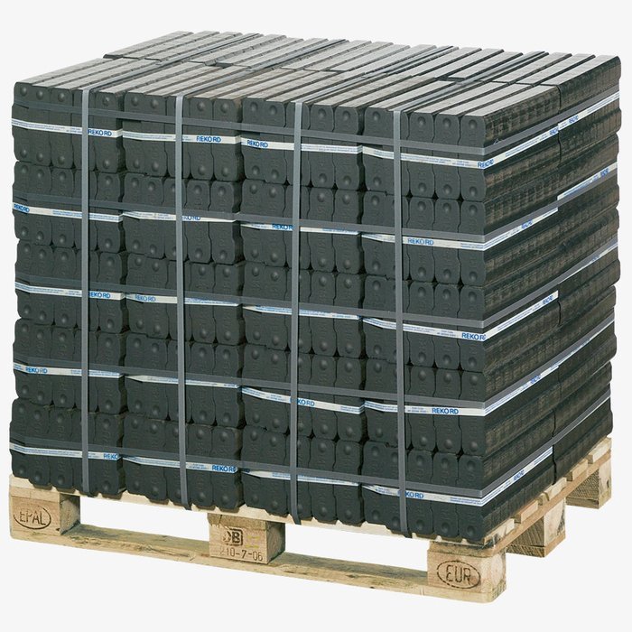 30 Paletten REKORD Braunkohlebriketts (40×25 kg) – 30 t Großvorrat